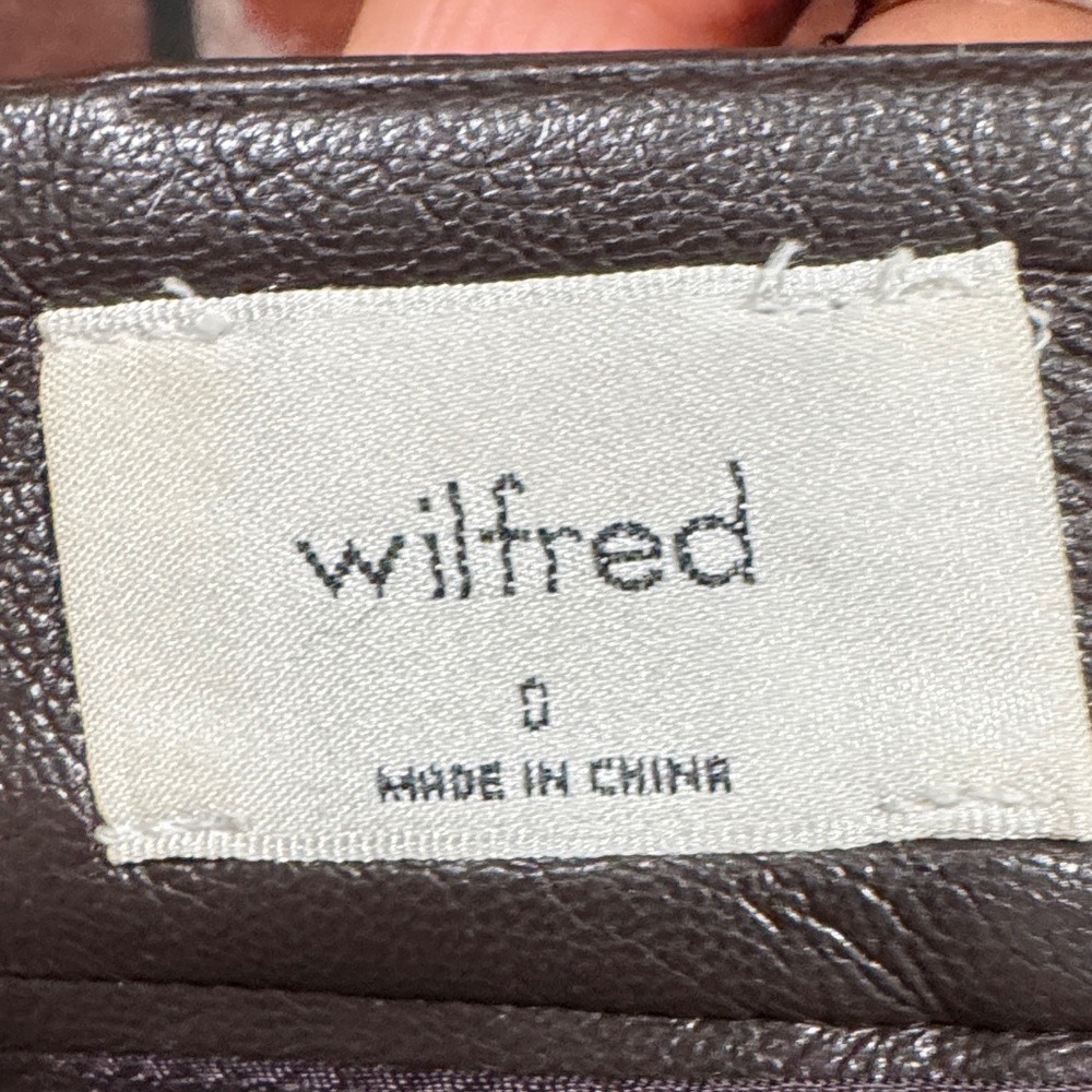Aritzia Wilfred  Brown Faux Leather Skirt - Picture 8 of 8